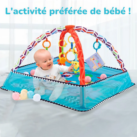 Tapis d'éveil bébé avec filet de clôture