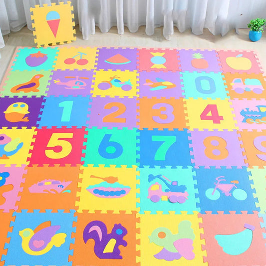 Tapis d'éveil montessori puzzle en mousse